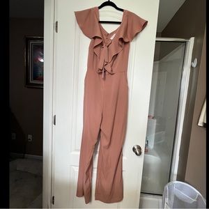 Beige dressy jumpsuit